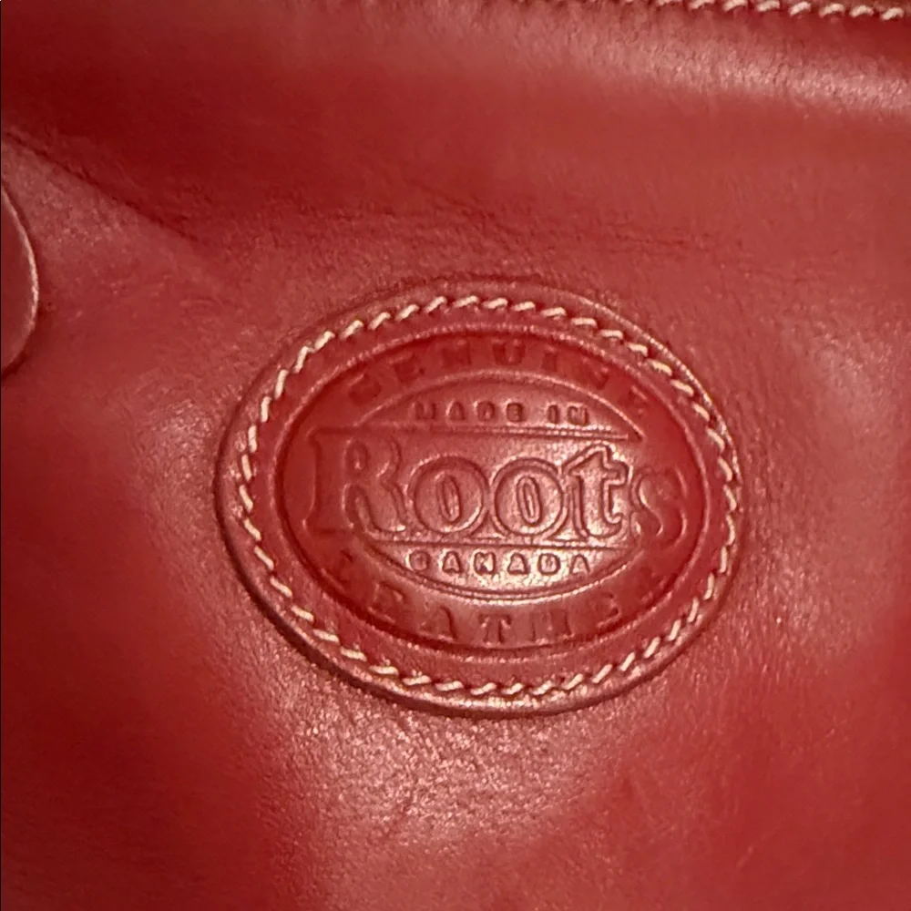 Roots Cherry Red Leather Crossbody Bag - Picture 3 of 10